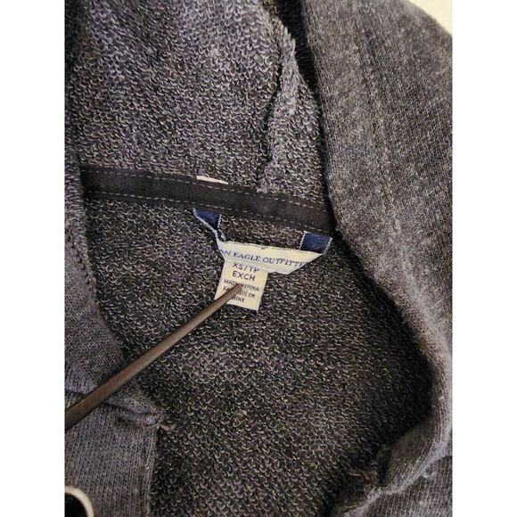 American Eagle Cropped Grey Hoodie in XS - Picture 4 of 7